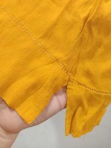 Mustard Yellow Flared Sleeve Top