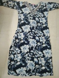Embellished Floral Print Kurta