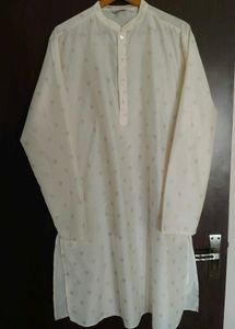 Men's Cream Pantaloons Kurta