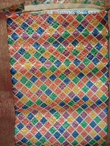 Vibrant Indian blouse Material Fabric.