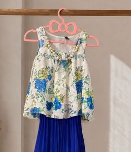 Elegant Floral Party Wear Dress Set for Girls