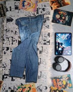 Men's Blue Washed Denim Jeans