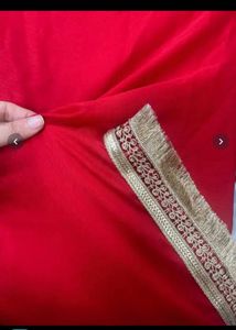 beautiful red saree- one week offer
