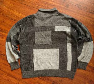 Geometric Pattern Knit Sweater