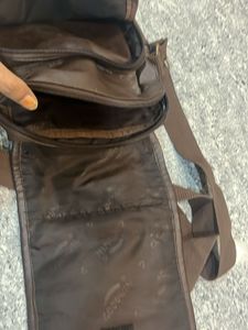 Brown Faux Leather Crossbody Bag