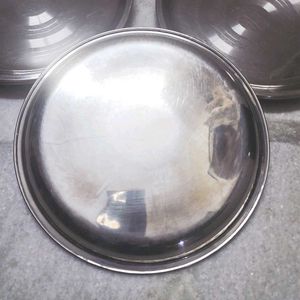 Set of 6 Stainless Steel Plates