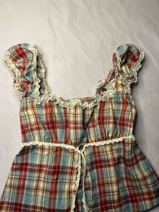 Plaid Cottagecore Top