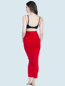 Red Saree Shapewear with Slits