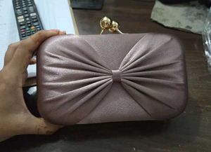 Elegant Bow Detail Evening Clutch
