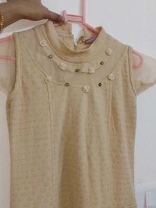 Elegant Beige Embellished Gown