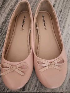 Cute Pink Bow Ballerina Flats