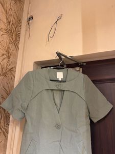 Sage Green Cutout Blazer