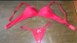 Red Lingerie Babydoll with Bra &amp; Panty