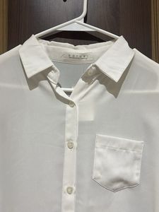 White Button-Down Blouse