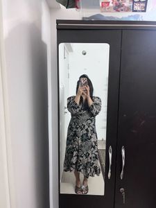 Chic Floral Print Midi Dress