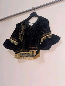 Elegant Black Velvet Lehenga Choli