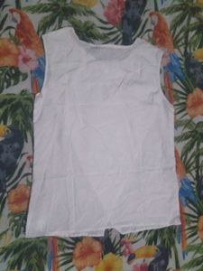 White Sleeveless Top