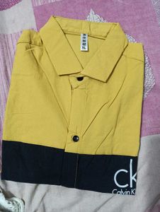 Stylish Yellow CK Shirt M,L,Xl
