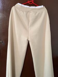 Cream Wide Leg Pants