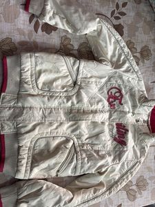 Stylish White Padded Jacket