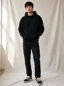 Black Straight Fit Jeans for Men