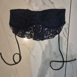 Backless Tie up Lace Top