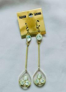 Elegant Teardrop Earrings with Sparkling Gems