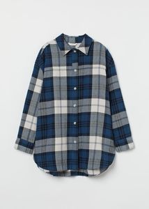 H&amp;M - Oversized Plaid Flannel Shirt