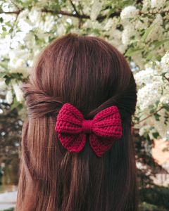 Handmade Crochet Bow Hair Clip
