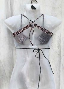 Leopard Print Bikini Top