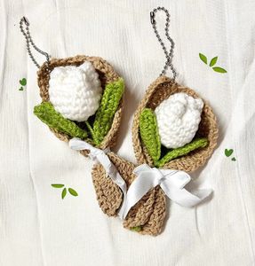 Crochet Flower Bouquet Keychain