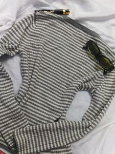 Y2K Elena Gilbert Striped Henley Top