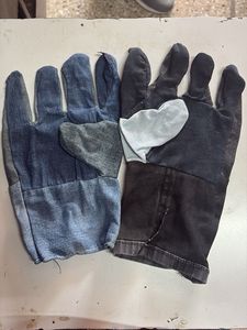 10 pairs of Denim Patchwork Work Gloves