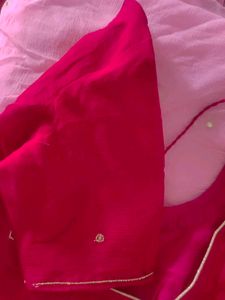 Elegant Pink Embroidered Saree