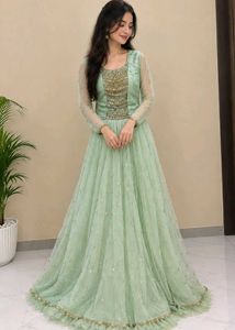 Elegant Mint Green Lehenga Choli
