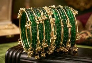 Colorful Beaded Bangles with Charms