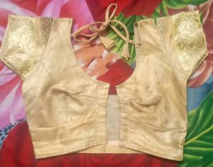 Gold Stitched Blouse With Lining