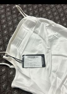 Elegant White Satin midi dress