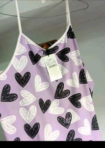 Cute Heart Print Nightdress