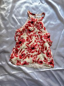 imported Floral Print Halter Top