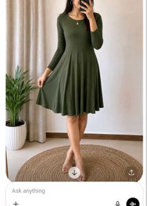 Olive Green Lace-Up Back Top
