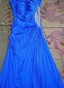 Royal Blue Ruched Gown