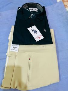 US Polo Shirt &amp; Armani Trousers Set