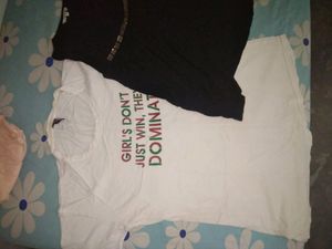 combo of 2 of 1 Branded Black top & White t-shirt