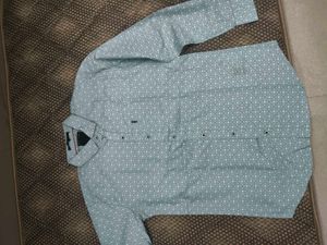 Men's Bluish green Printed Shirt