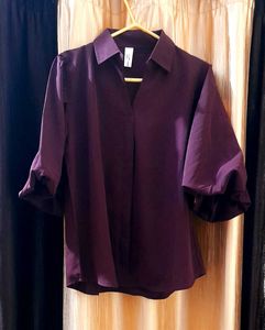 ✨Elegant Burgundy Party Wear Top