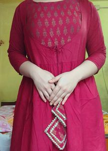 Elegant Maroon Ethnic Gown