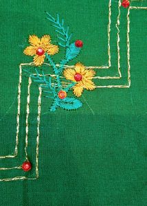 Cotton Green Saree