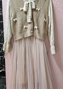 2-in-one sweater with Dress Set✨️🎀