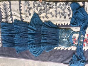 Stunning Teal Sequined one piece dress